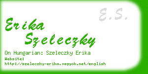 erika szeleczky business card